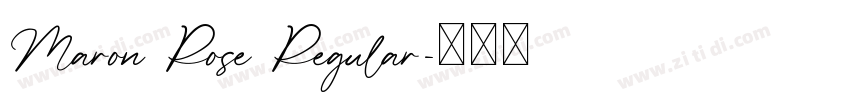 Maron Rose Regular字体转换